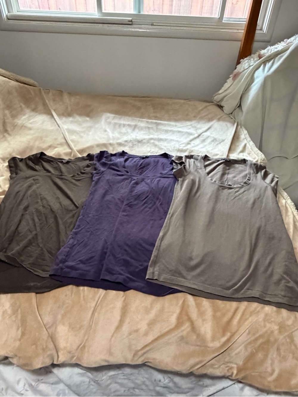 Theory Lot of 3 Fall Scoop Neck Short Sleeve Tees Women’s Large